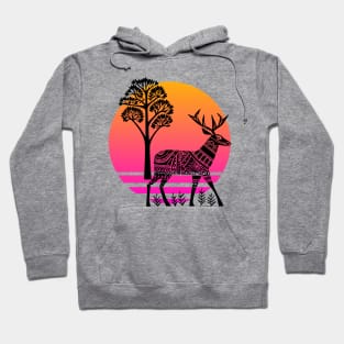 Stag at sunset Hoodie